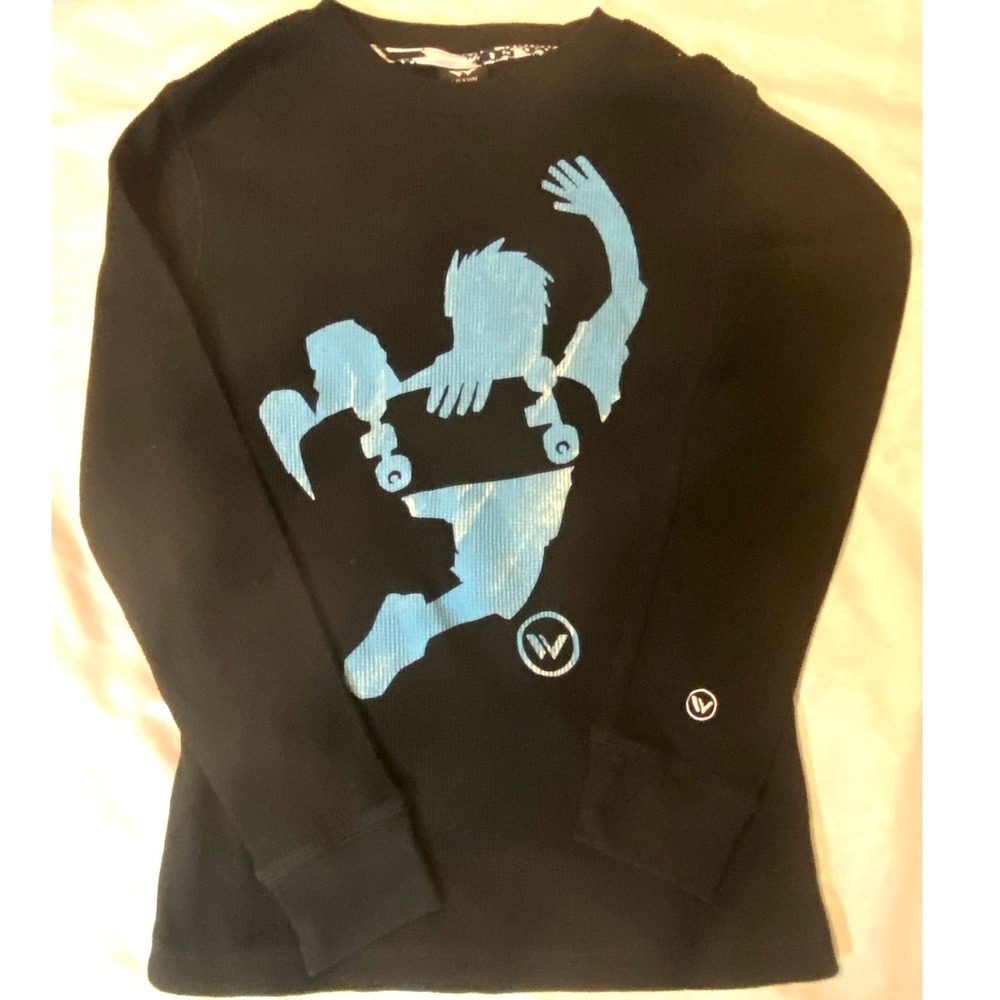 Y2K grunge skater Shaun White Thermal blue stitching Boys‎ Size L 12/14